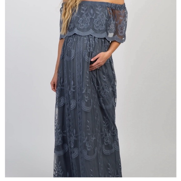 Blue Lace Dress from Pink Blush - Picture 1 of 4